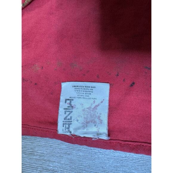 Vintage EZL Tribal Tee Shirt One Size USA Short Sleeve 90s Paint Distressed - Picture 4 of 7